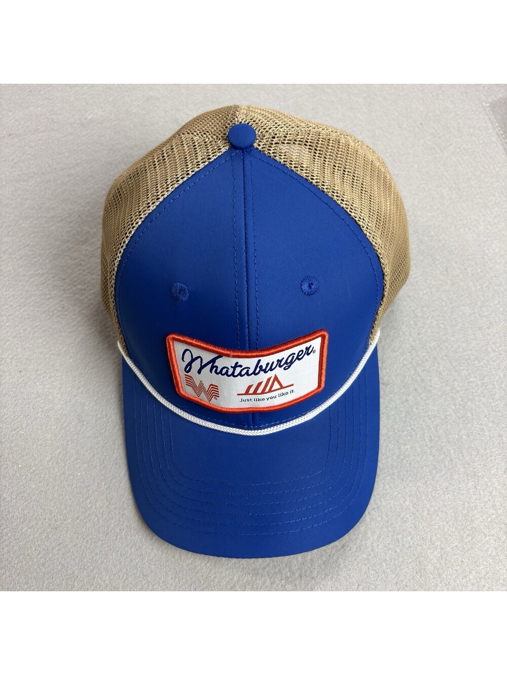 Whataburger Staunch Snapback Trucker Hat Cap Retro Rope Blue Adjustable